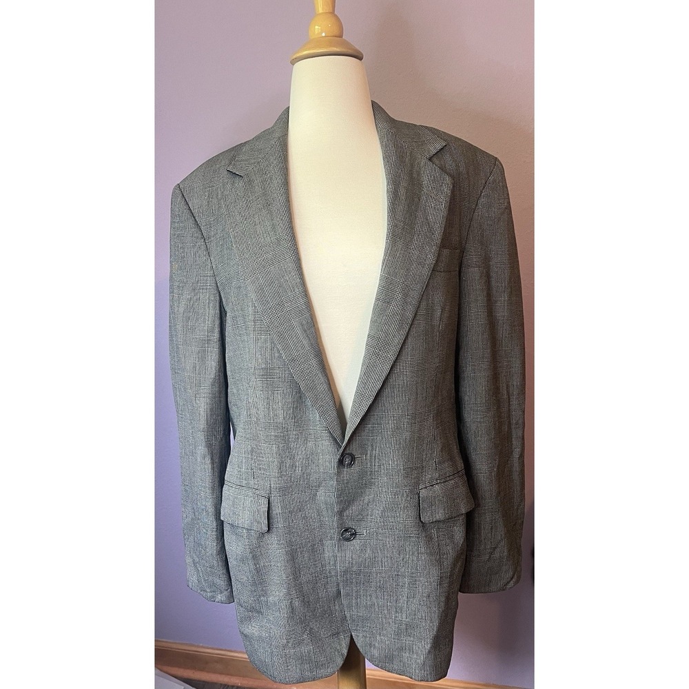Haggar Clothing Pure Wool Blazer Suit Jacket Size 38